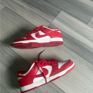 Nike Dunk Low Style Red & White Sneakers St John